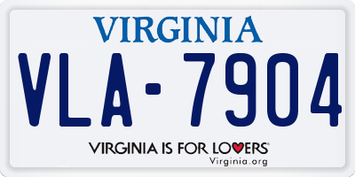 VA license plate VLA7904