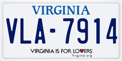 VA license plate VLA7914