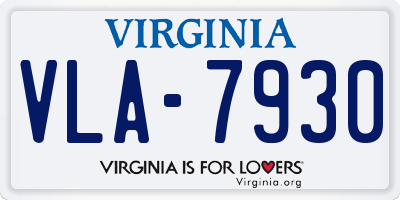 VA license plate VLA7930