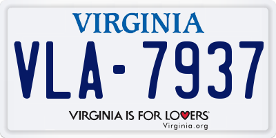 VA license plate VLA7937