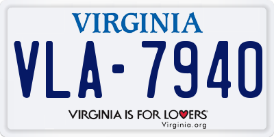VA license plate VLA7940