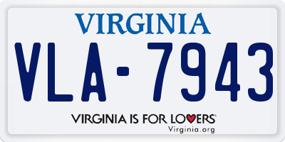 VA license plate VLA7943