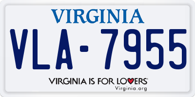 VA license plate VLA7955