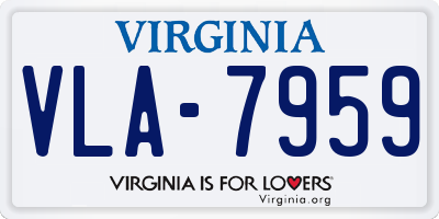 VA license plate VLA7959