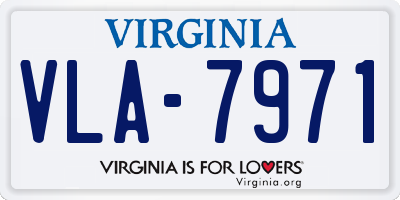VA license plate VLA7971