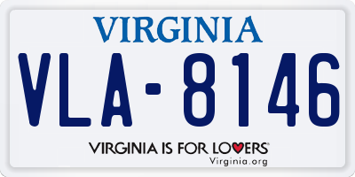 VA license plate VLA8146