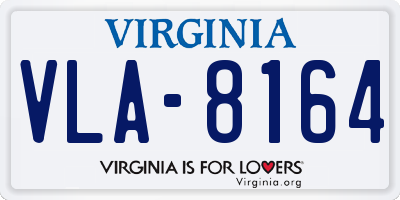 VA license plate VLA8164