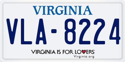 VA license plate VLA8224