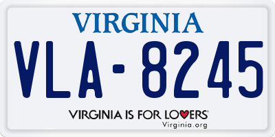 VA license plate VLA8245