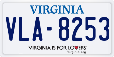 VA license plate VLA8253
