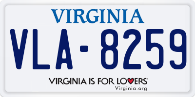 VA license plate VLA8259