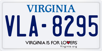 VA license plate VLA8295