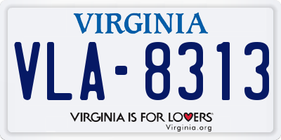 VA license plate VLA8313
