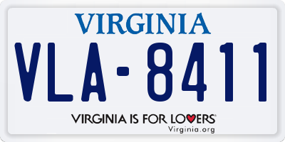 VA license plate VLA8411