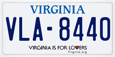 VA license plate VLA8440