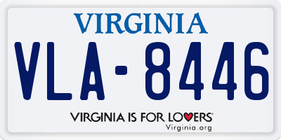 VA license plate VLA8446