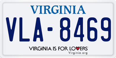 VA license plate VLA8469
