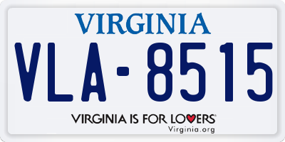 VA license plate VLA8515