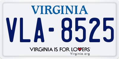 VA license plate VLA8525