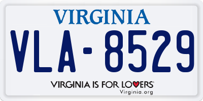 VA license plate VLA8529
