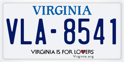 VA license plate VLA8541