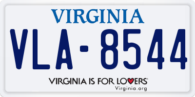 VA license plate VLA8544