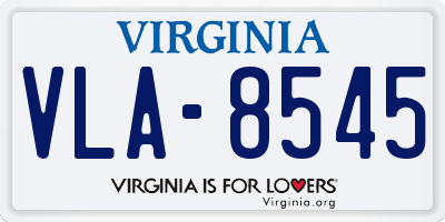 VA license plate VLA8545
