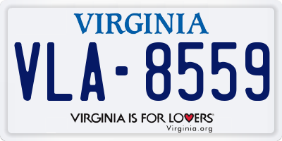 VA license plate VLA8559