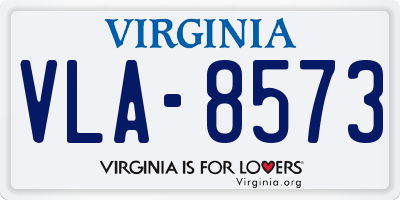 VA license plate VLA8573