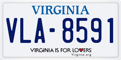 VA license plate VLA8591