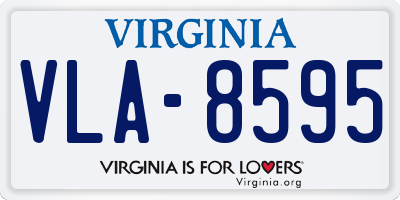 VA license plate VLA8595