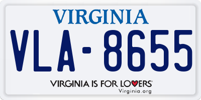 VA license plate VLA8655
