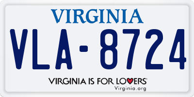 VA license plate VLA8724