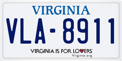 VA license plate VLA8911