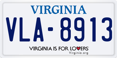 VA license plate VLA8913