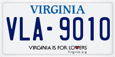 VA license plate VLA9010