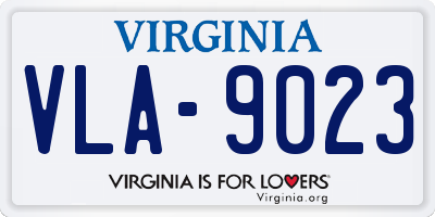 VA license plate VLA9023