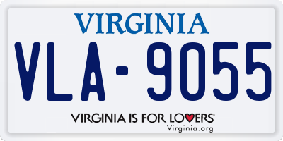 VA license plate VLA9055