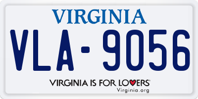 VA license plate VLA9056