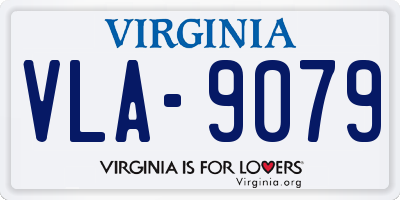 VA license plate VLA9079