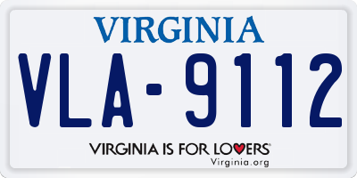 VA license plate VLA9112