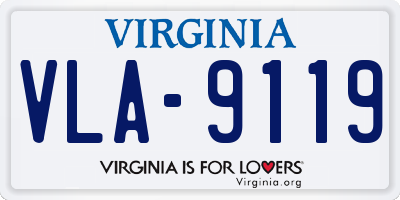 VA license plate VLA9119
