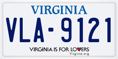 VA license plate VLA9121