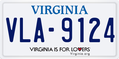 VA license plate VLA9124