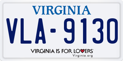 VA license plate VLA9130