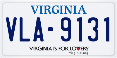 VA license plate VLA9131