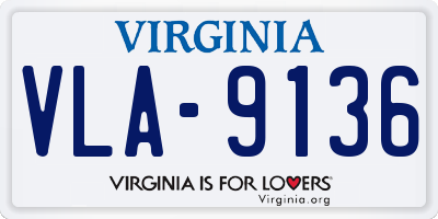 VA license plate VLA9136