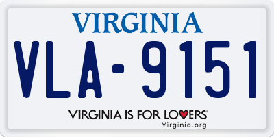 VA license plate VLA9151
