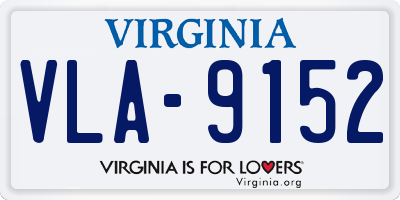 VA license plate VLA9152
