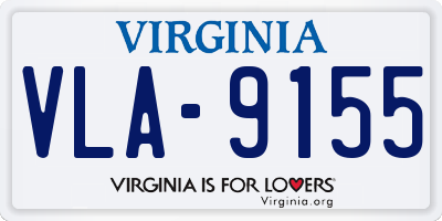 VA license plate VLA9155